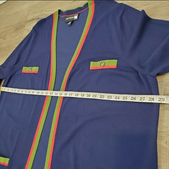 Antthony Blue Cardigan with Green and Red Trim (Final Markdown) - Picture 5 of 13